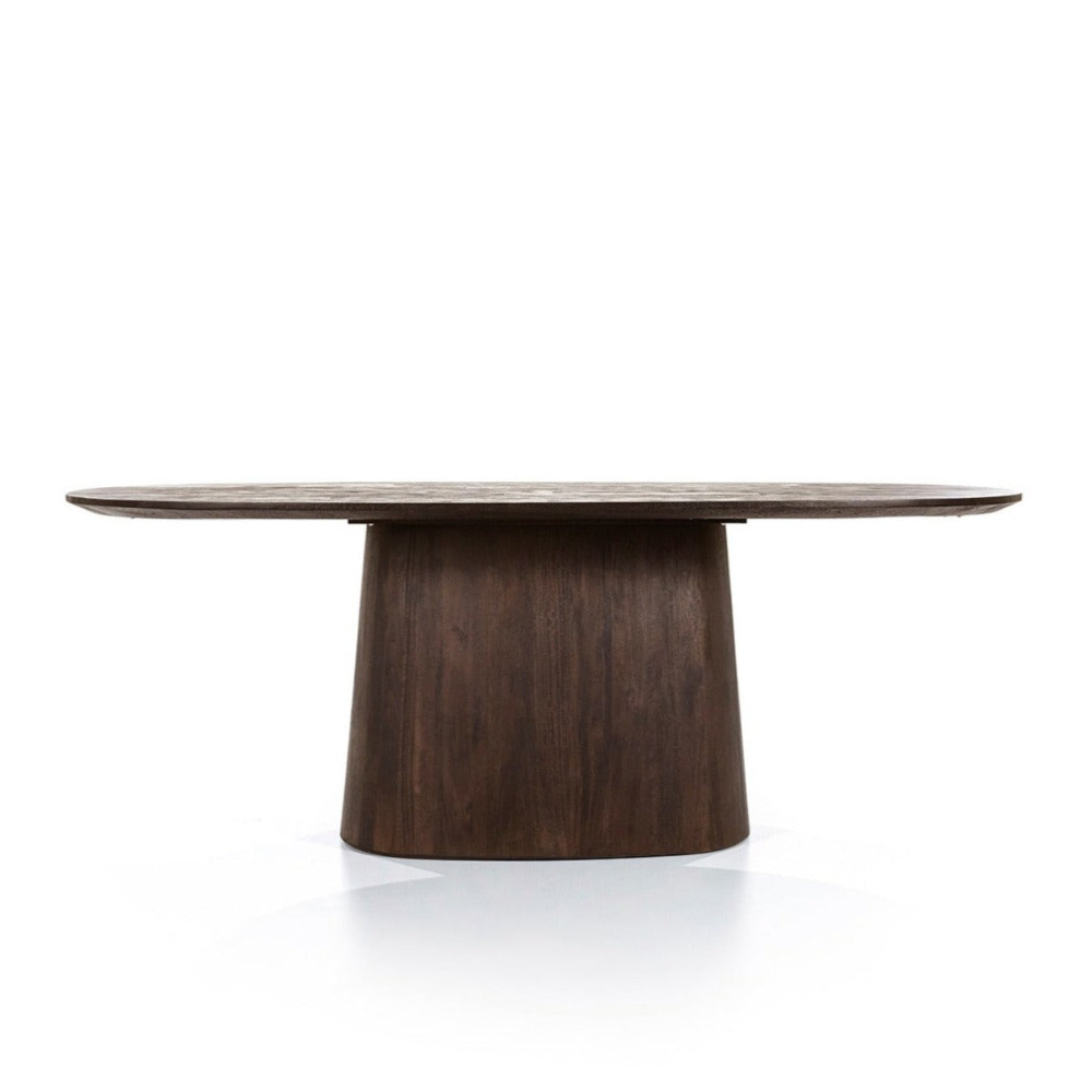 Eettafel Avalon ovaal bruin (3 maten)