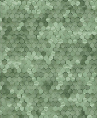 Hexagon behang groen