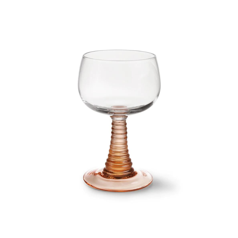 Swirl wijnglas nude
