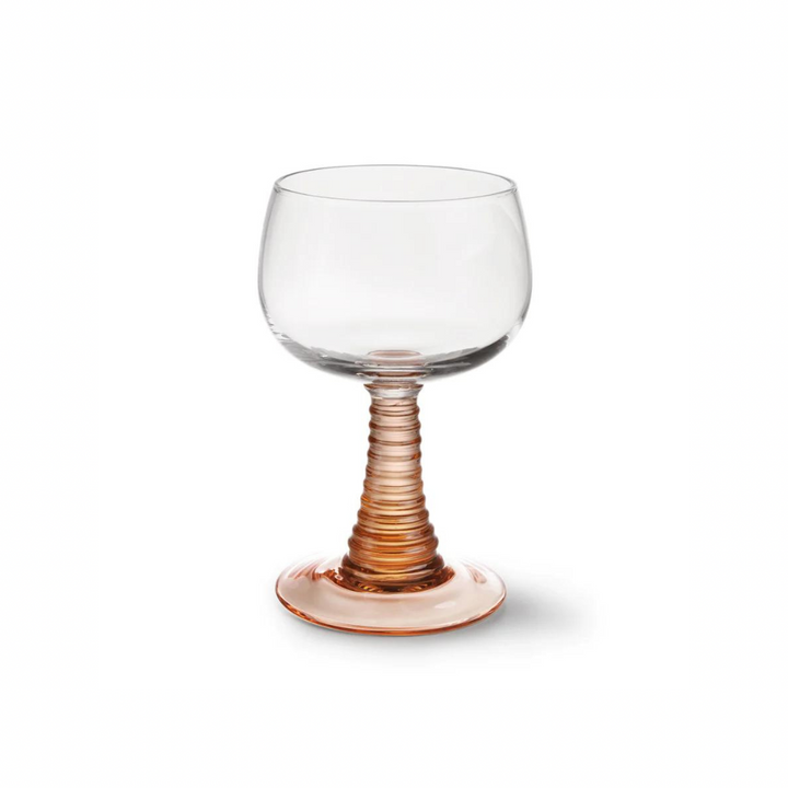 Swirl wijnglas nude