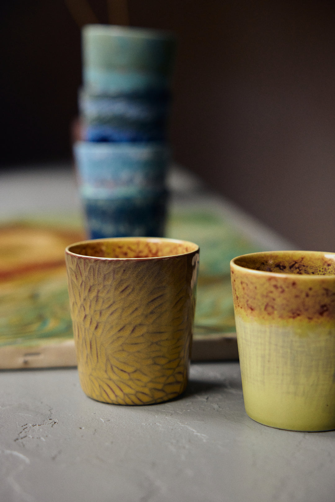 Koffiemokken 'Sunflowers' (set van 2)