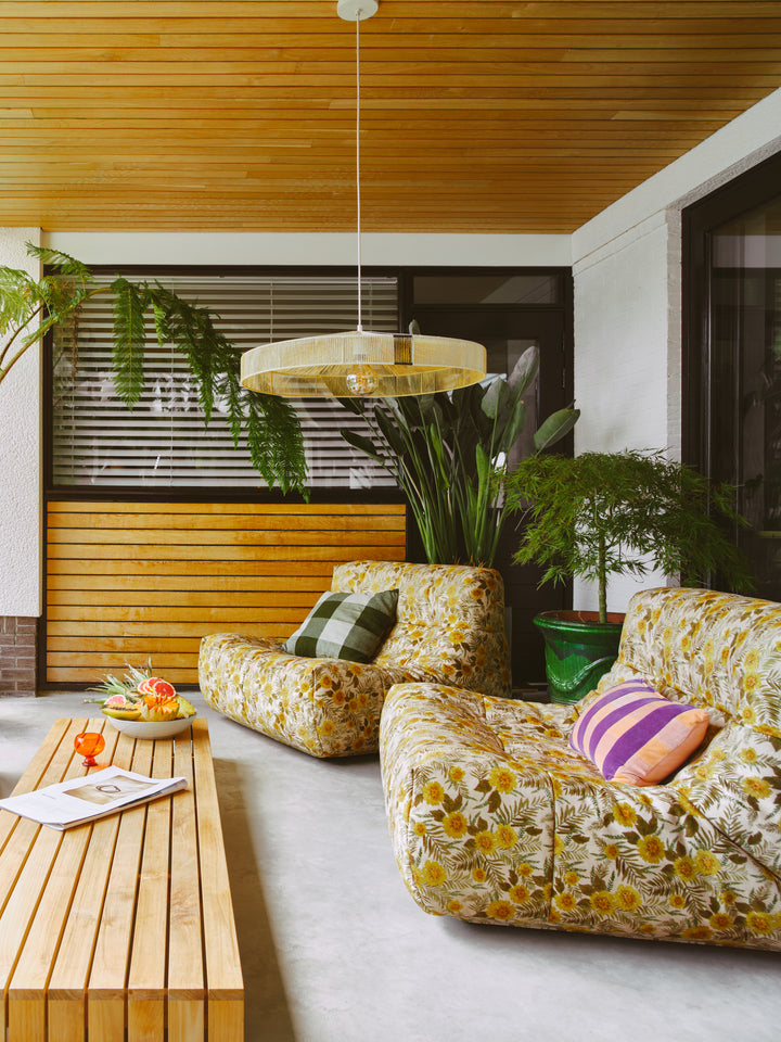 Striped velvet kussen