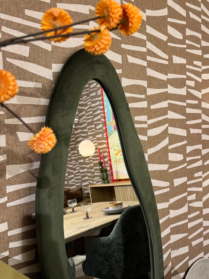 Organische spiegel velvet groen