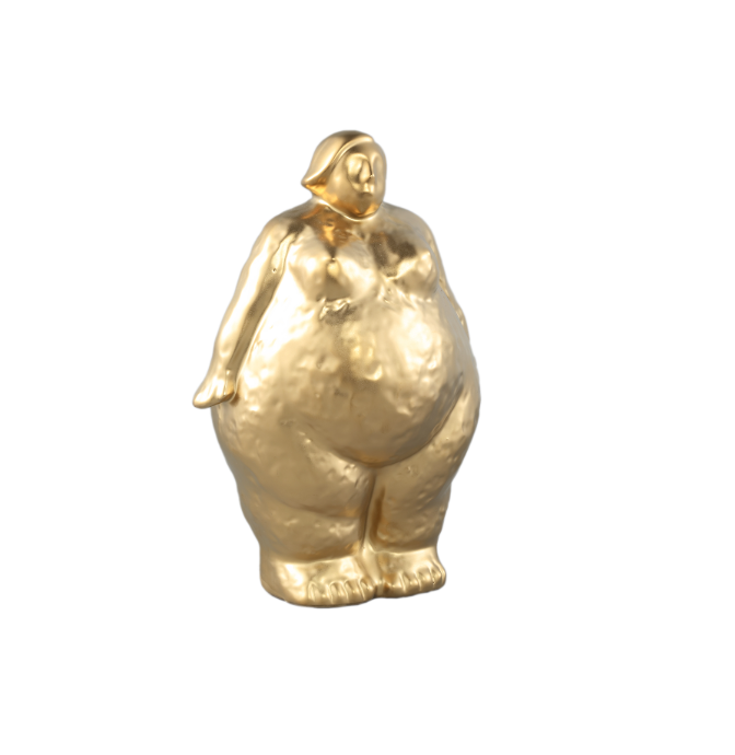 Dikke dame staand
