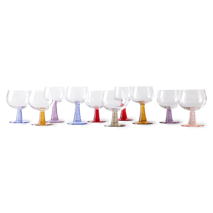 Swirl wijnglas nude