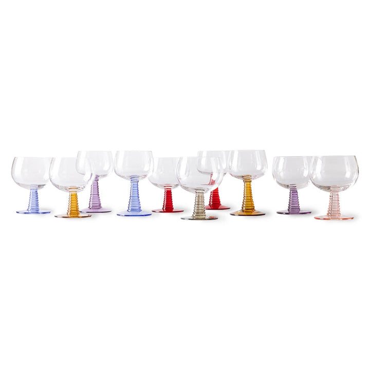 Swirl wijnglas nude