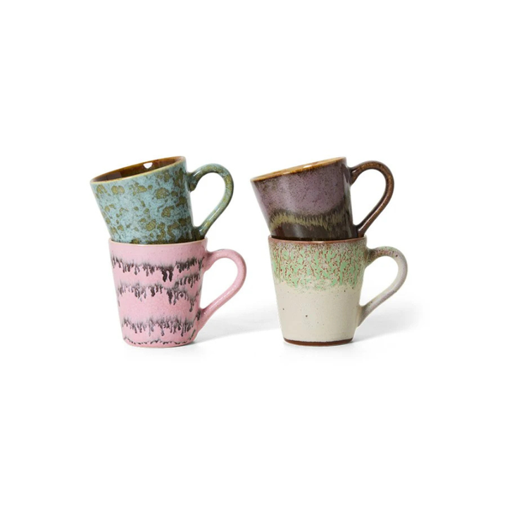 70's Espresso Mugs Brutal (set van 4)
