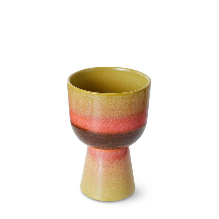 Retro flower pot lime green