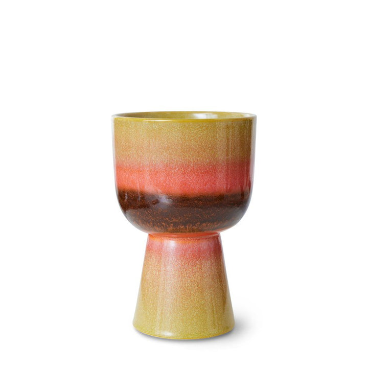 Retro flower pot lime green
