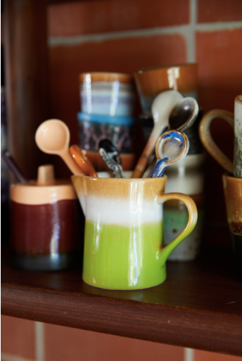 70's ceramics: Melk kannetje en suiker potje