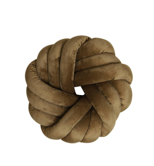 Kussen knoop caramel