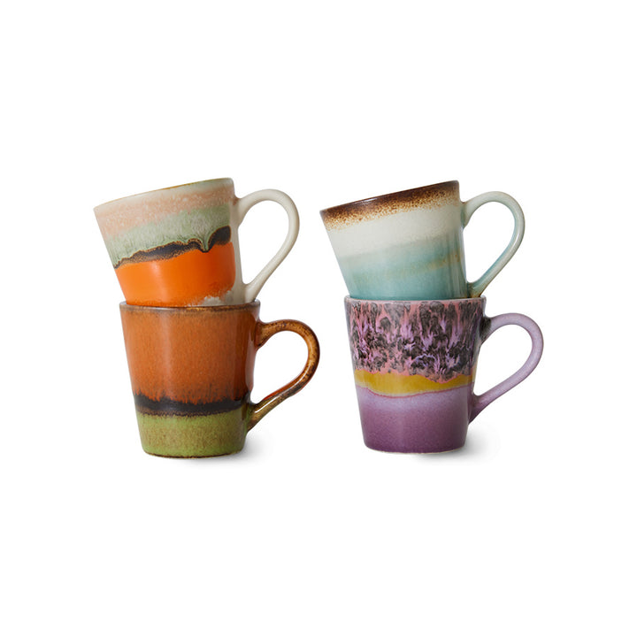 70's espresso mugs retro