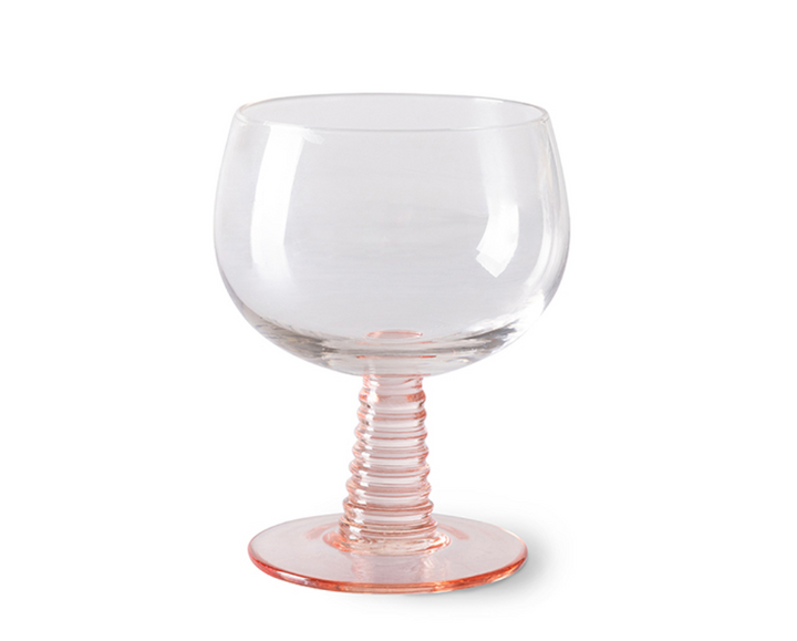 Wijnglas swirl laag (2 kleuren)