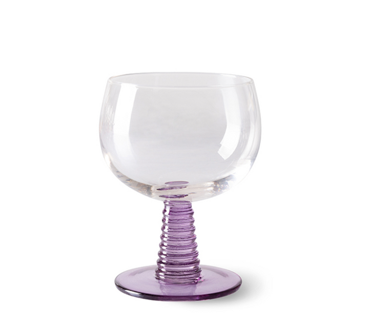 Wijnglas swirl laag (2 kleuren)