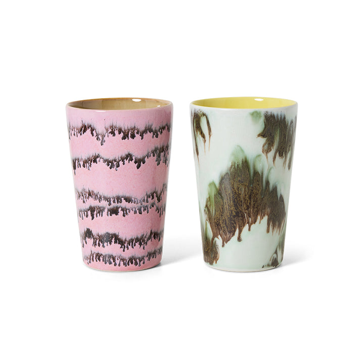 70s ceramics thee mok Baroque (set van 2)