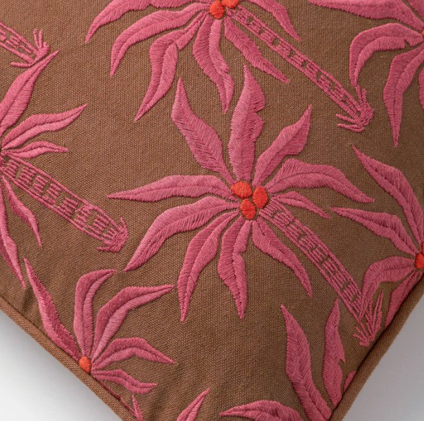 Kussen pink palms