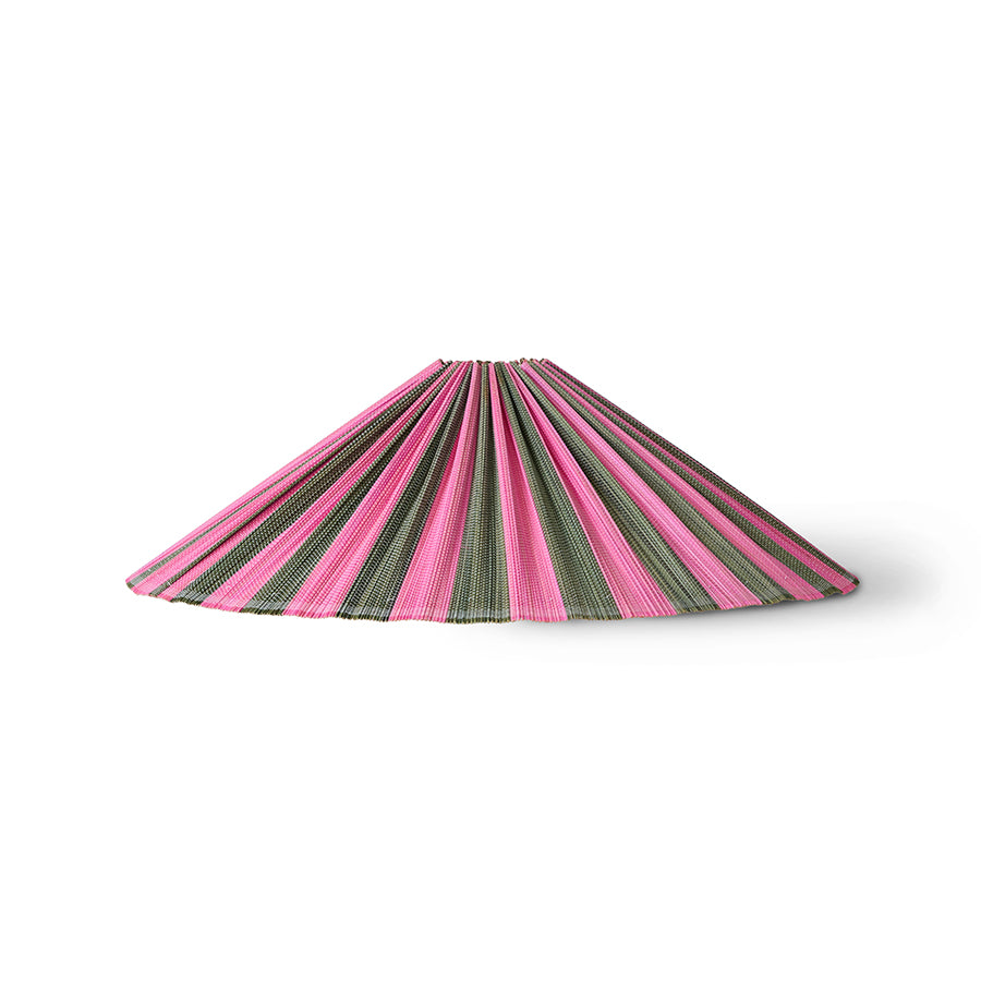 Tafellamp column groen met roze kap