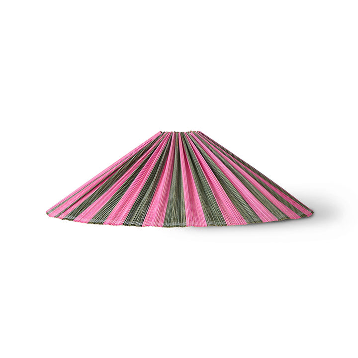 Tafellamp column groen met roze kap