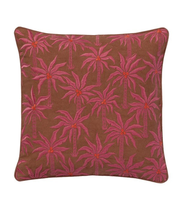 Kussen pink palms