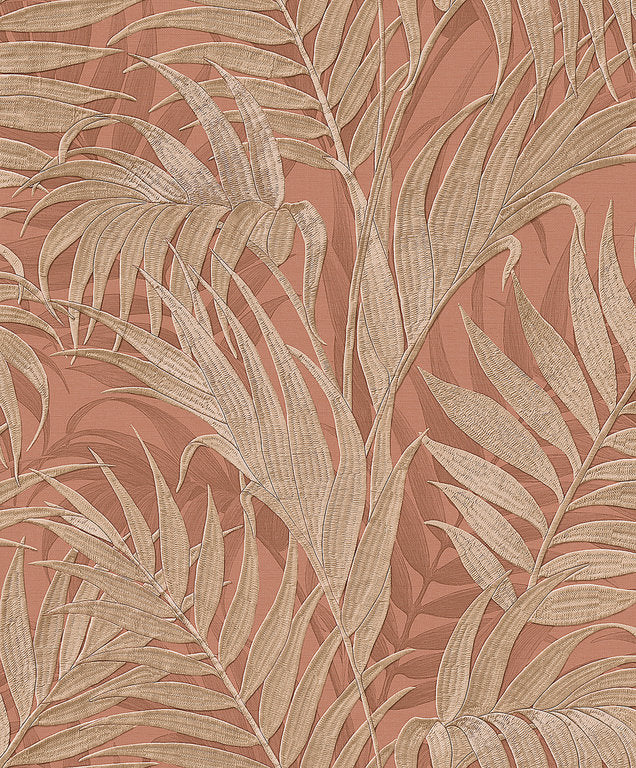 Pink palm behang