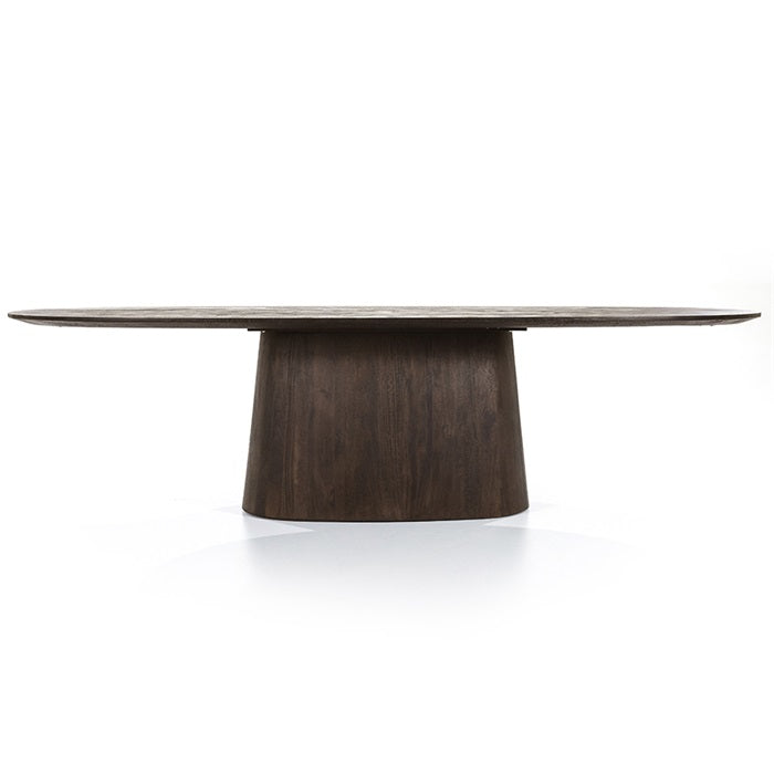 Eettafel Avalon ovaal bruin (3 maten)