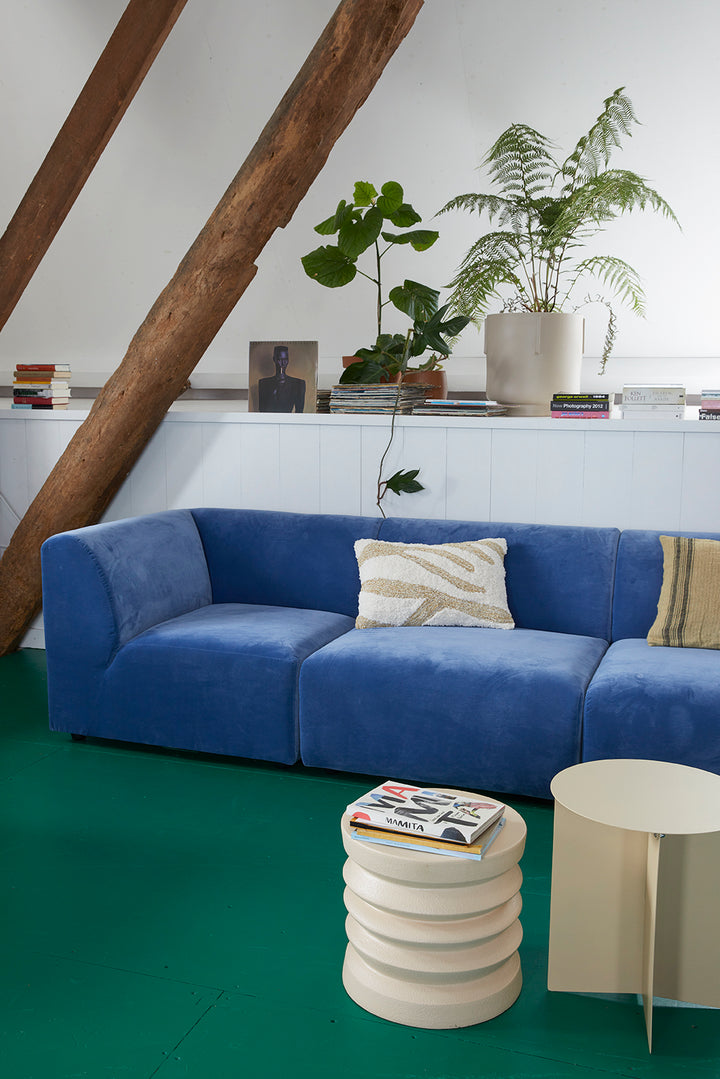 Fluffy kussen wit/beige