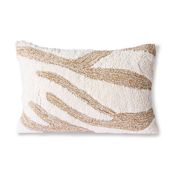 Fluffy kussen wit/beige