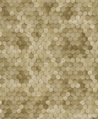 Hexagon behang goud