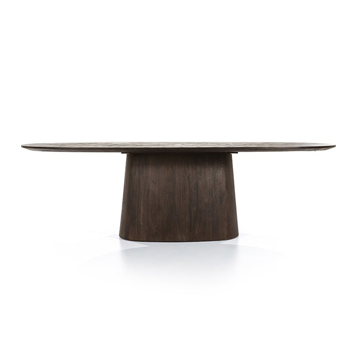 Eettafel Avalon ovaal bruin (3 maten)