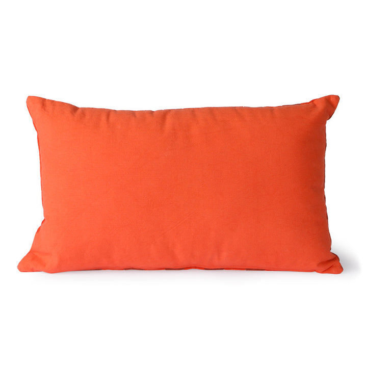 Kussen striped velvet rood