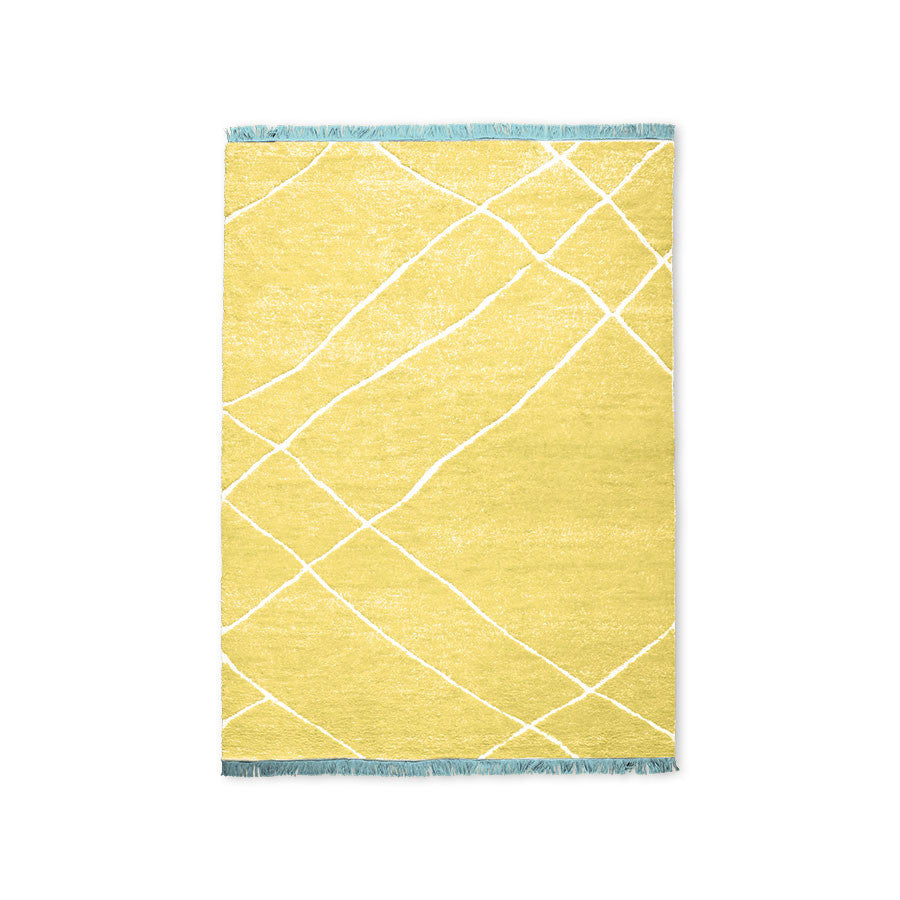 Handgeweven vloerkleed Yellow 180x280