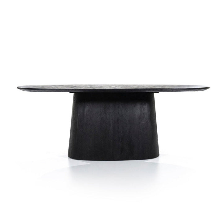 Eettafel Avalon ovaal zwart (3 maten)