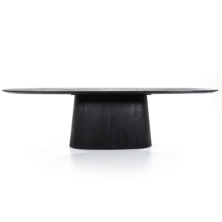 Eettafel Avalon ovaal zwart (3 maten)