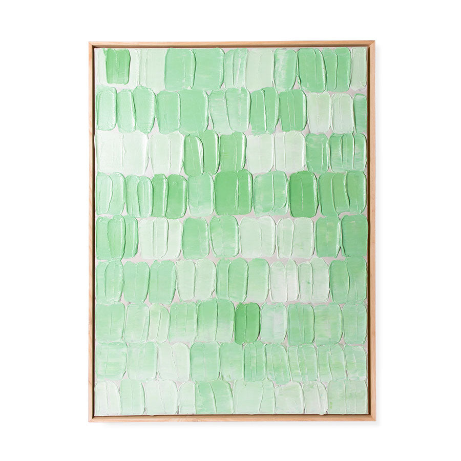 Abstract schilderij groen kleurenpalet