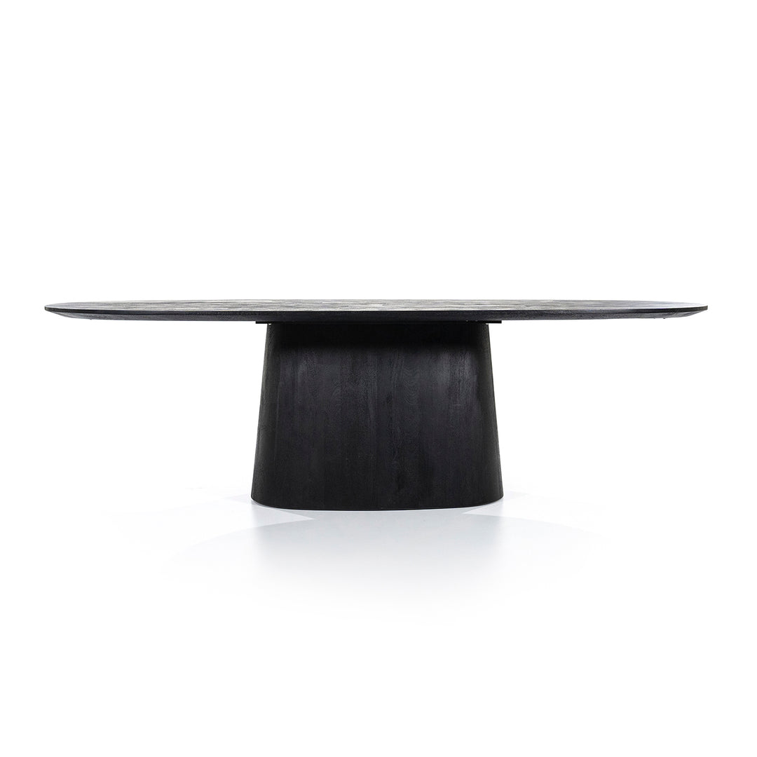 Eettafel Avalon ovaal zwart (3 maten)