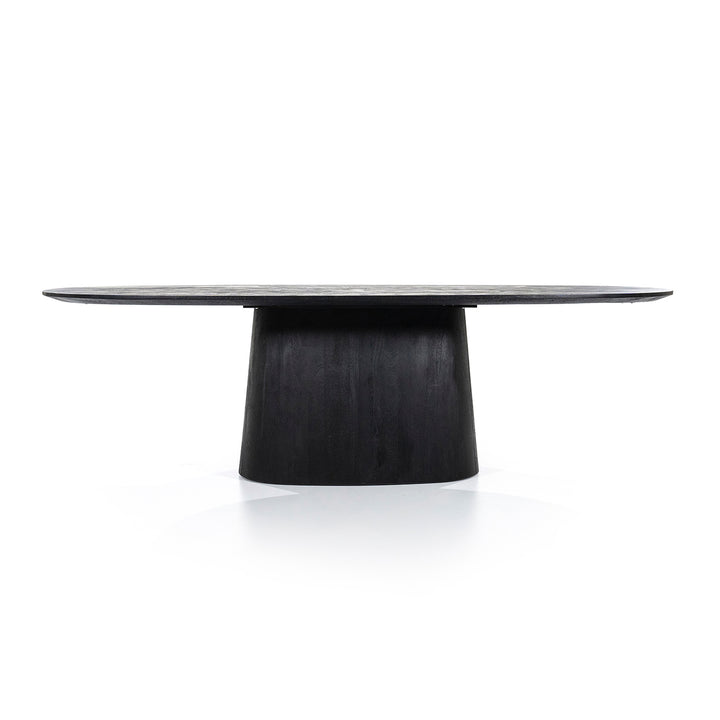 Eettafel Avalon ovaal zwart (3 maten)