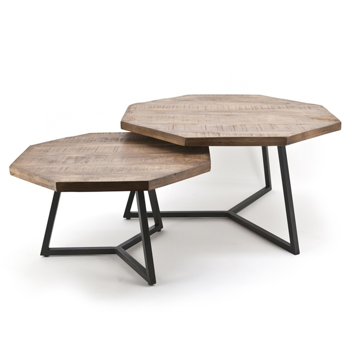 Bijzettafeltjes Octagon set v.2 (2 kleuren)