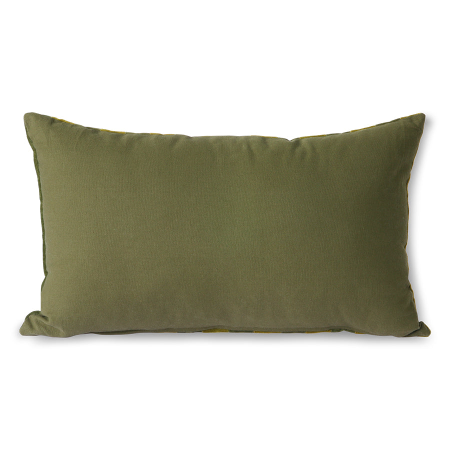 Kussen striped velvet groen