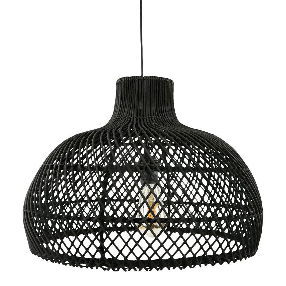 Maze rotan lamp zwart M