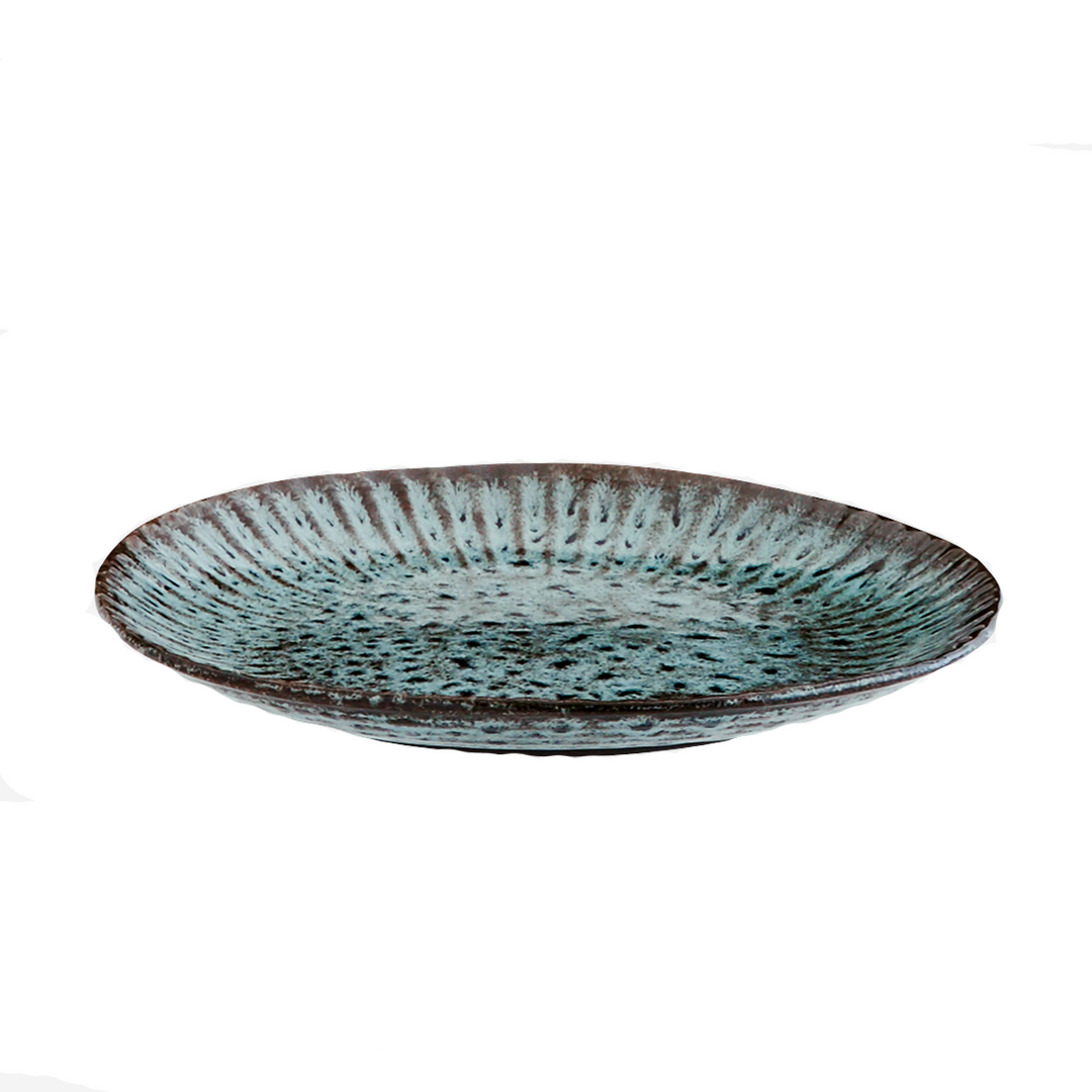 Stoneware bord Blue